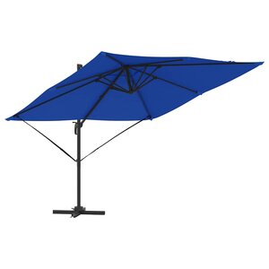 vidaXL Parasol Roma Bleu 286 x 285 x 265 cm Polyester  Aluminium