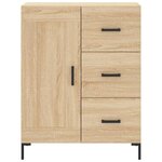 vidaXL Buffet haut Chêne sonoma 69 5x34x180 cm Bois d'ingénierie