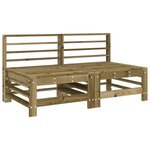 vidaXL Canapés centraux avec coussins 2 Pièces bois de pin imprégné