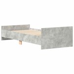 vidaXL Cadre de lit sans matelas gris béton 100x200 cm