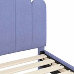 vidaXL Cadre de lit pour tout-petit avec tête de lit Bleu denim Tissu