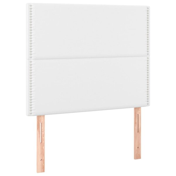 vidaXL Tête de lit blanche 100 x 5 x 118/128 cm similicuir