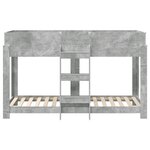 vidaXL Lit Superposé pour Enfants Gris béton 75 x 190 cm