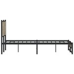 vidaXL Cadre de lit en métal sans matelas chêne sonoma 150x200 cm