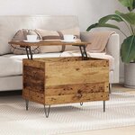 vidaXL Table basse Bois Ancien 60 x 44 5 x 45 cm Bois d'ingénierie