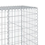 vidaXL Panier gabion avec couvercle 300x50x200 cm fer galvanisé