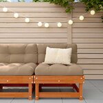 vidaXL Sofa de jardin milieu Pin massif Brun Ciré