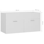 vidaXL Ensemble de meubles de salle de bain Blanc Bois d'ingénierie