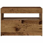VidaXL Table de chevet avec lumières LED vieux bois bois d'ingénierie