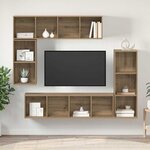 vidaXL Ensemble meuble TV 4 Pièces chêne artisanal 37 x 37 x 142.5 cm