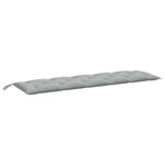 vidaXL Coussin de banc de jardin gris clair mélangé 180x50x7 cm tissu