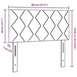 Tête de lit LED vidaXL Design en blocs de diamant Noir 80 cm Tissu