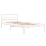 vidaXL Cadre de lit sans matelas bois de pin massif 90x200 cm blanc