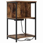 vidaXL Cabinet de chevet Chêne fumé 40 x 40 x 61 cm Bois d'ingénierie