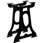 vidaXL Pied de table de salle à manger 2 Pièces Cadre en Y Fonte