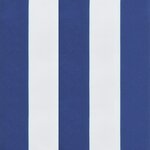 vidaXL Coussins de chaise à dossier bas lot de 2 rayures bleu et blanc