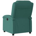 vidaXL Fauteuil inclinable électrique Vert foncé Tissu