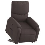 vidaXL Fauteuil inclinable électrique marron foncé tissu