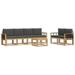 vidaXL Ensemble de canapés d'extérieur 7 pc Blanc et anthracite