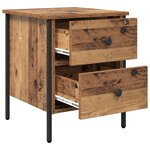 vidaXL Table de Chevet Bois Ancien 40x42x50 cm Bois Ingénierie
