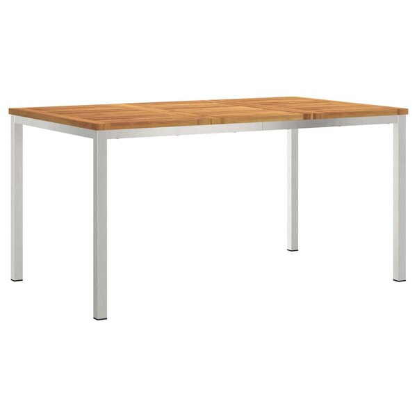 vidaXL Table à manger d'extérieur Marron Bois d'acacia massif
