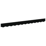 vidaXL Valance de auvent pour cadre de 3 5 m Noir 3 3x0 2 m