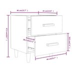 vidaXL Tables de chevet 2 Pièces Chêne marron 40x35x47 5 cm