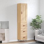 vidaXL Buffet haut Chêne sonoma 34 5x34x180 cm Bois d'ingénierie