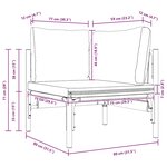 vidaXL Mobilier de jardin avec coussin avec oreiller Anthracite Acier