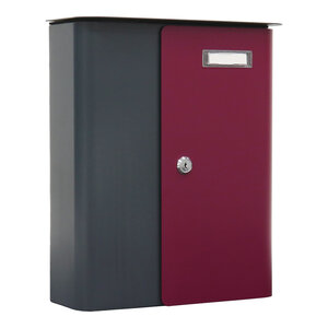 Profirst ziefen boîte aux lettres anthracite rouge baie