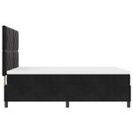 vidaXL Lit à ressorts avec matelas Noir 140 x 200 cm Velours