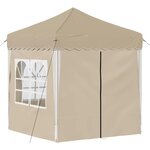 vidaXL Tente de fête pop-up 195 x 195 x 245 cm Crème Tissu Oxford