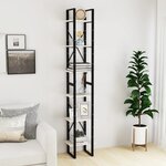 vidaXL Armoire haute Blanc 40x30x210 cm Bois de pin solide