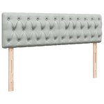 vidaXL Cadre de lit ottoman avec matelas gris clair 140x200 cm velours