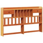 vidaXL Lit bibliothèque sans matelas cire marron 200x200 cm pin massif