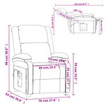 vidaXL Fauteuil inclinable électrique Gris foncé Velours