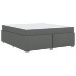 vidaXL Cadre de lit avec matelas Gris foncé 180 x 200 cm tissu