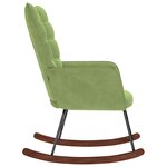 vidaXL Chaise à bascule Vert clair Velours