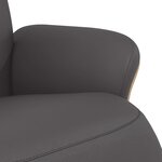 vidaXL Fauteuil inclinable avec repose-pieds gris similicuir