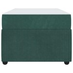 vidaXL Cadre de lit avec matelas Vert foncé 90 x 190 cm tissu