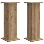 vidaXL Support de Plante 2 pièces Chêne artisanal 30 5 x 30 x 80 5 cm