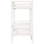 vidaXL Lit mezzanine avec bureau et chaises blanc 90x200 cm pin massif