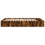 vidaXL Cadre de lit sans matelas chêne fumé 140x200 cm