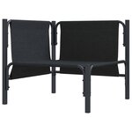 vidaXL Mobilier de jardin avec coussin avec oreiller Anthracite Acier