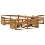 vidaXL Ensemble de canapés d'extérieur 7 Pièces Naturel