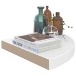 vidaXL Étagères d'angle flottantes 4Pièces blanc brillant 35x35x3 8cm MDF