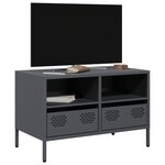 vidaXL Meuble TV anthracite 68x39x43 5 cm acier laminé à froid