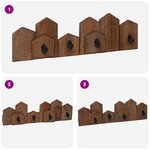 vidaXL Cintre Marron 48 x 8 x 15 cm Bois de Mahogany Massif