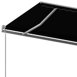 vidaXL Auvent automatique rétractable avec poteaux 6x3 m Anthracite