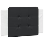 vidaXL Cadre de lit avec LED sans matelas blanc et noir 90x200 cm